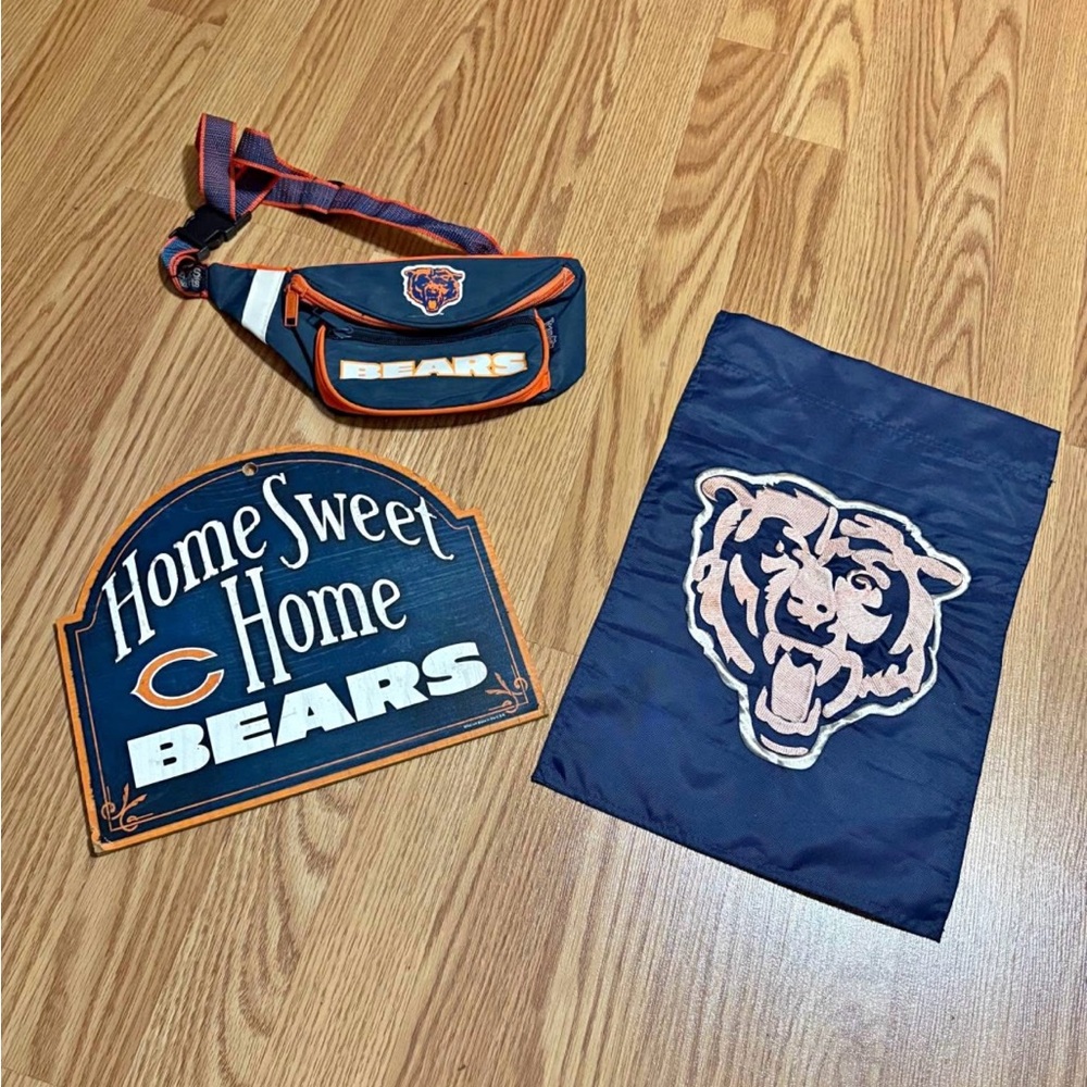 Chicago Bears Waist Bag and Sign Set